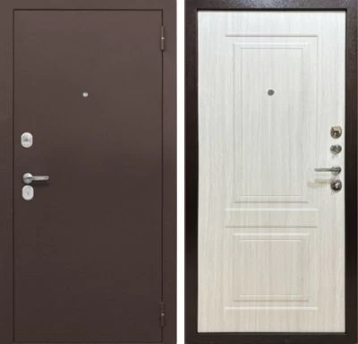 Дверь MXD Союз 70мм Антик Медь - панель Лиственница беленая