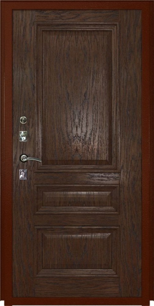 Входная дверь ДвериПРО L-Термо серебро Фараон-2 (16мм, мореный дуб) DPRO195852 внутренняя сторона