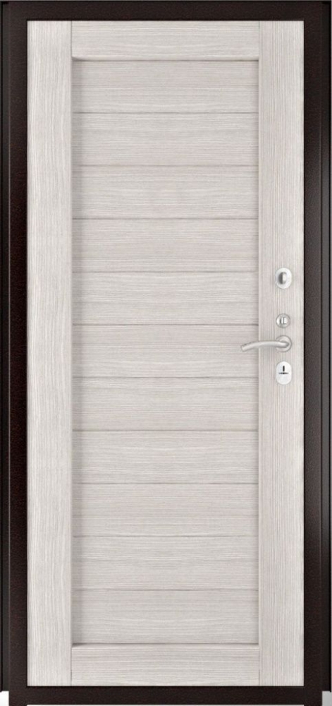 Входная дверь ДвериПРО L-Термо серебро Экошпон СБ-3 (16мм, капучино) DPRO195948 внутренняя сторона