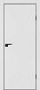 Межкомнатная дверь P-1 кромка ABS черная c 4-х ст. Белый матовый